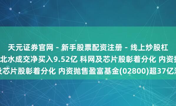 天元证券官网 - 新手股票配资注册 - 线上炒股杠杆如何开户 北水动向|北水成交净买入9.52亿 科网及芯片股彰着分化 内资抛售盈富基金(02800)超37亿港元