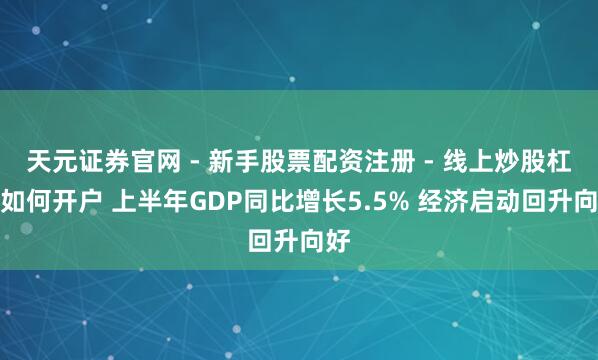 天元证券官网 - 新手股票配资注册 - 线上炒股杠杆如何开户 上半年GDP同比增长5.5% 经济启动回升向好
