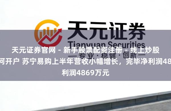 天元证券官网 - 新手股票配资注册 - 线上炒股杠杆如何开户 苏宁易购上半年营收小幅增长，完毕净利润4869万元