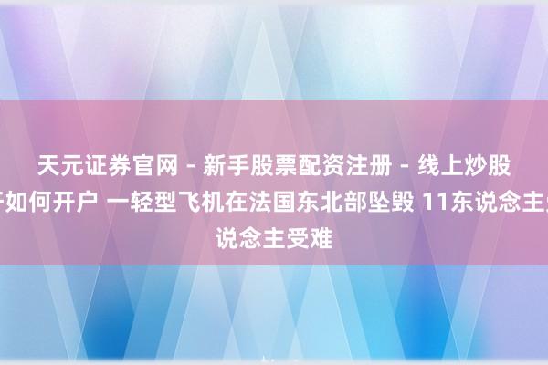 天元证券官网 - 新手股票配资注册 - 线上炒股杠杆如何开户 一轻型飞机在法国东北部坠毁 11东说念主受难