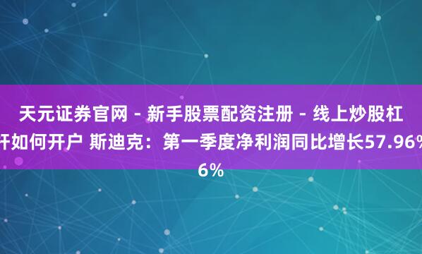 天元证券官网 - 新手股票配资注册 - 线上炒股杠杆如何开户 斯迪克：第一季度净利润同比增长57.96%